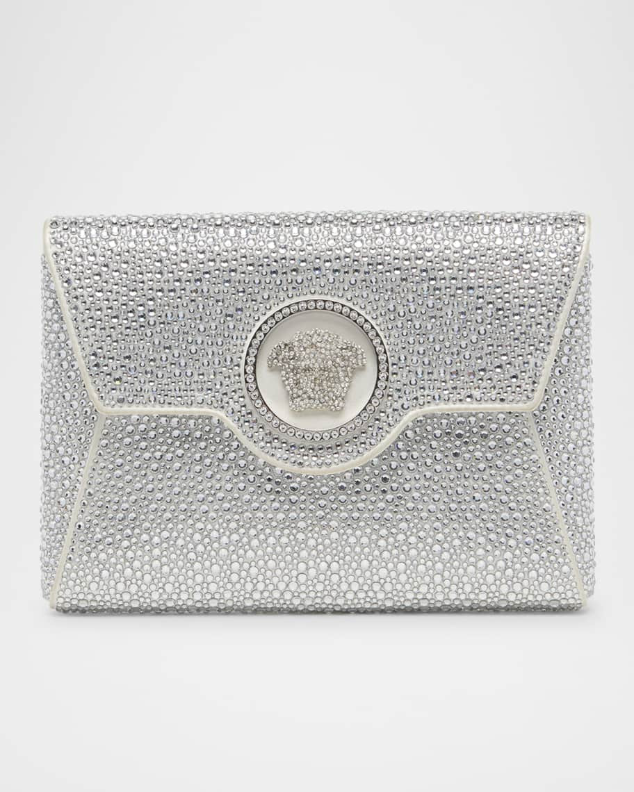 Versace La Medusa Mini Crystal Crossbody Bag | Neiman Marcus