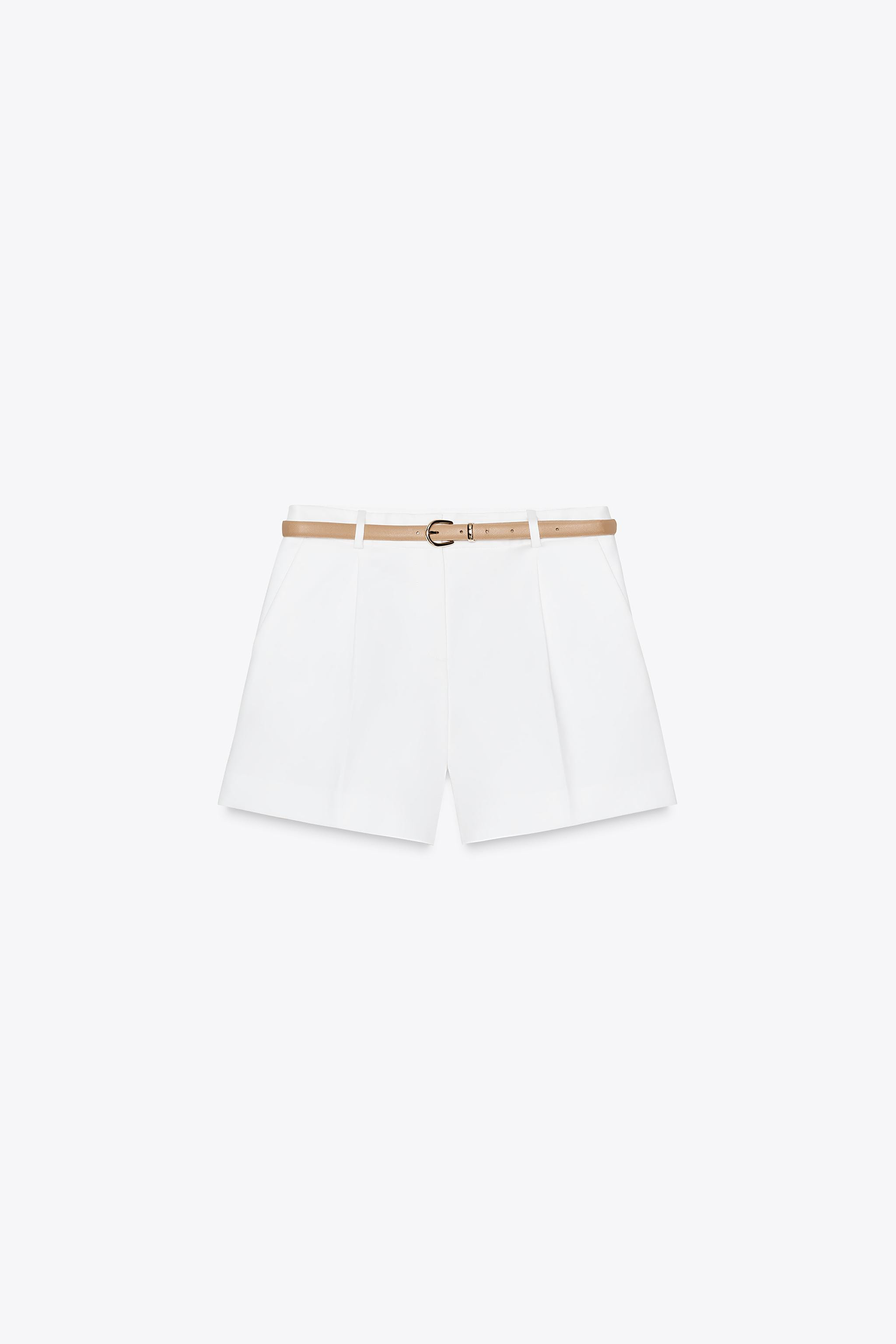 DARTED BERMUDA SHORTS WITH BELT | Zara UK