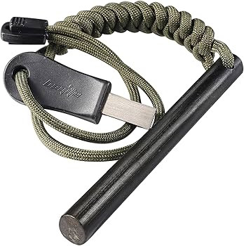 bayite 4 Inch Survival Ferrocerium Drilled Flint Fire Starter, Ferro Rod Kit with Paracord Landya... | Amazon (US)