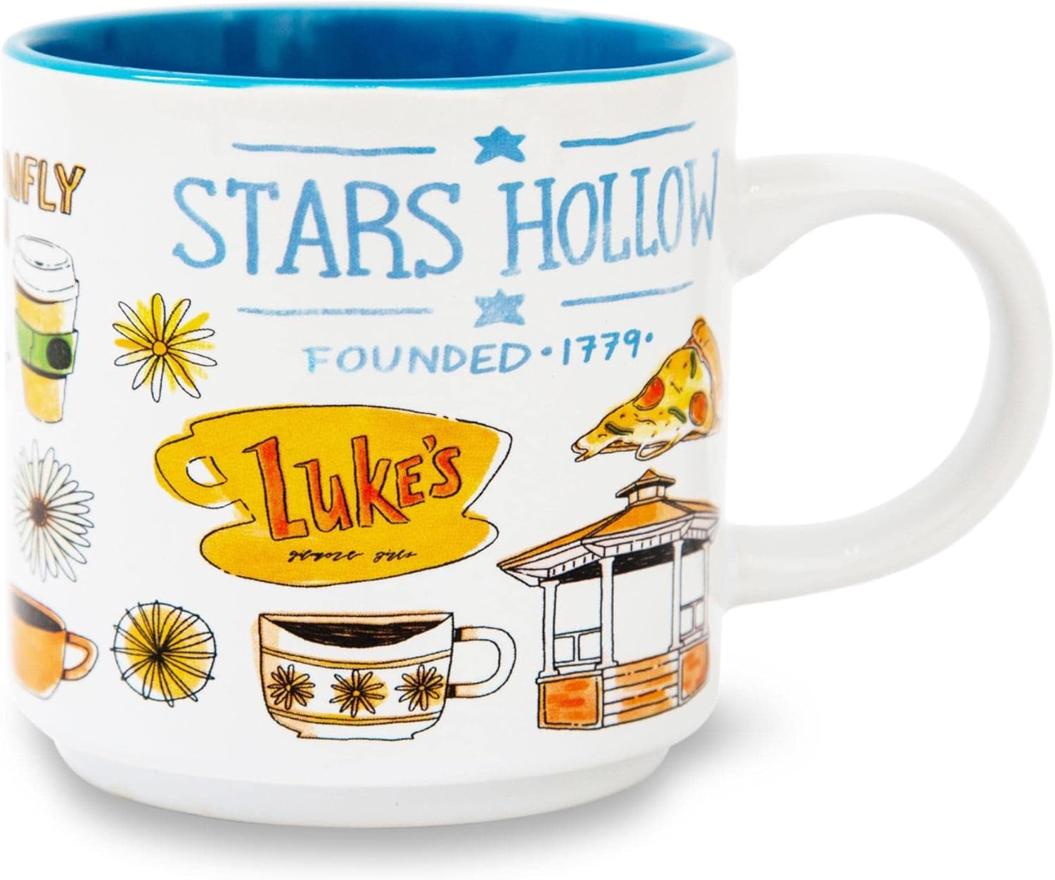 Gilmore Girls Stars Hollow Allover Icons Ceramic Stacking Mug | Large Coffee Cup For Espresso, Ca... | Amazon (US)