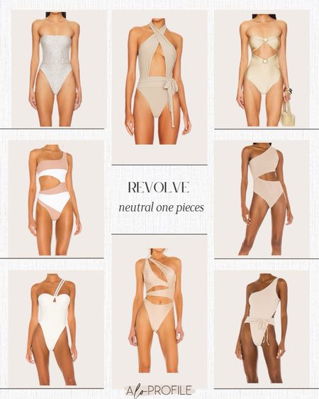 Revolve Swimwear // one pieces, one piece swimsuits, swimwear, resort wear, revolve swimwear, summer style, vacation style, neutral swimwear, chic swimwear