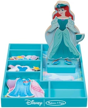 Melissa & Doug Disney Ariel Magnetic Wooden Dress-Up Doll Pretend Play Set (35 Pieces) Magnetic D... | Amazon (US)