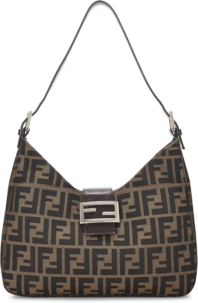 Amazon.com: Fendi, Pre-Loved Brown Zucca Canvas Shoulder Bag, Brown : Luxury Stores | Amazon (US)
