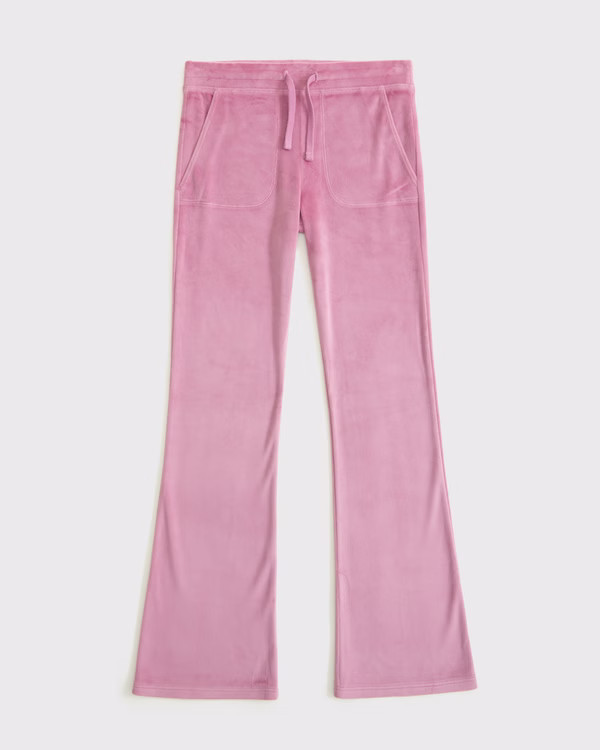 velour low rise bootcut sweatpants | Abercrombie & Fitch (US)