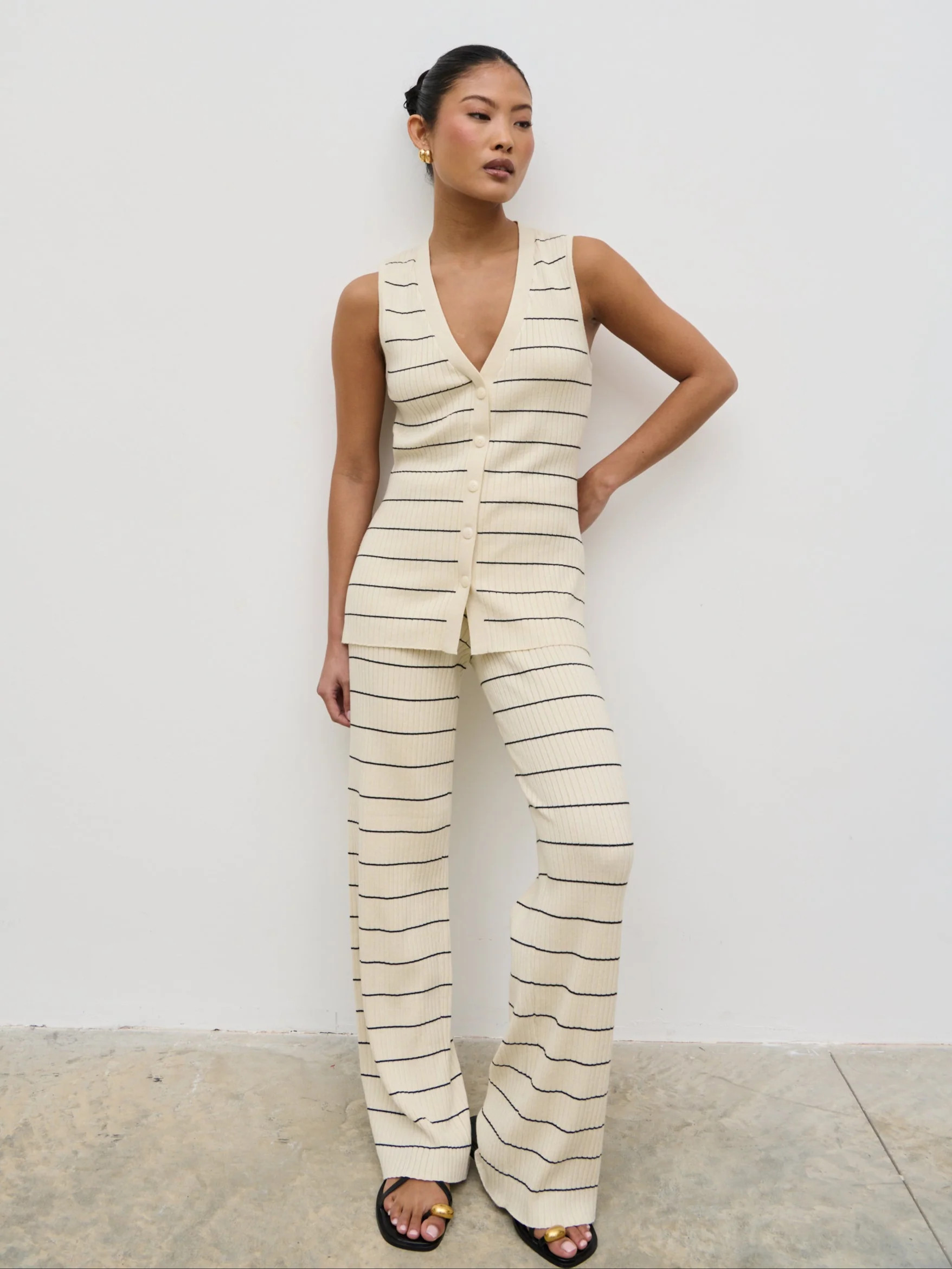 Hattie Stripe Knit Trousers | Pretty Lavish (UK)