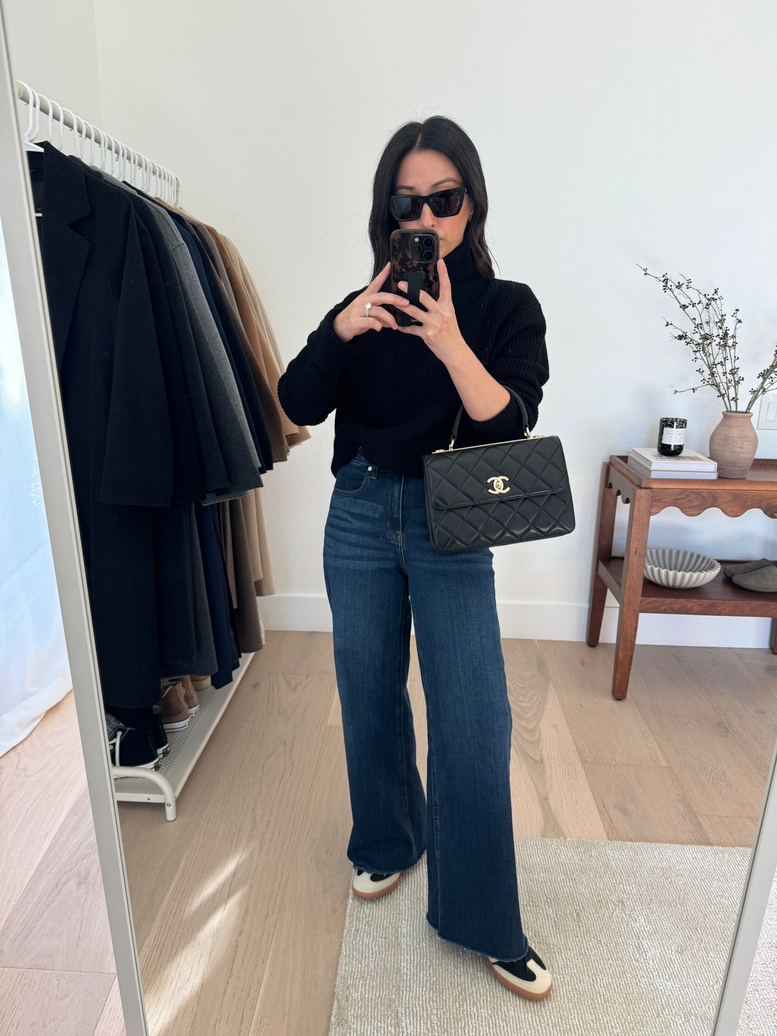 The perfect ribbed cashmere turtleneck sweater that will keep you warm. I sized up to a small for a roomier fit. @onequince #QuincePartner 


#LTKPetite