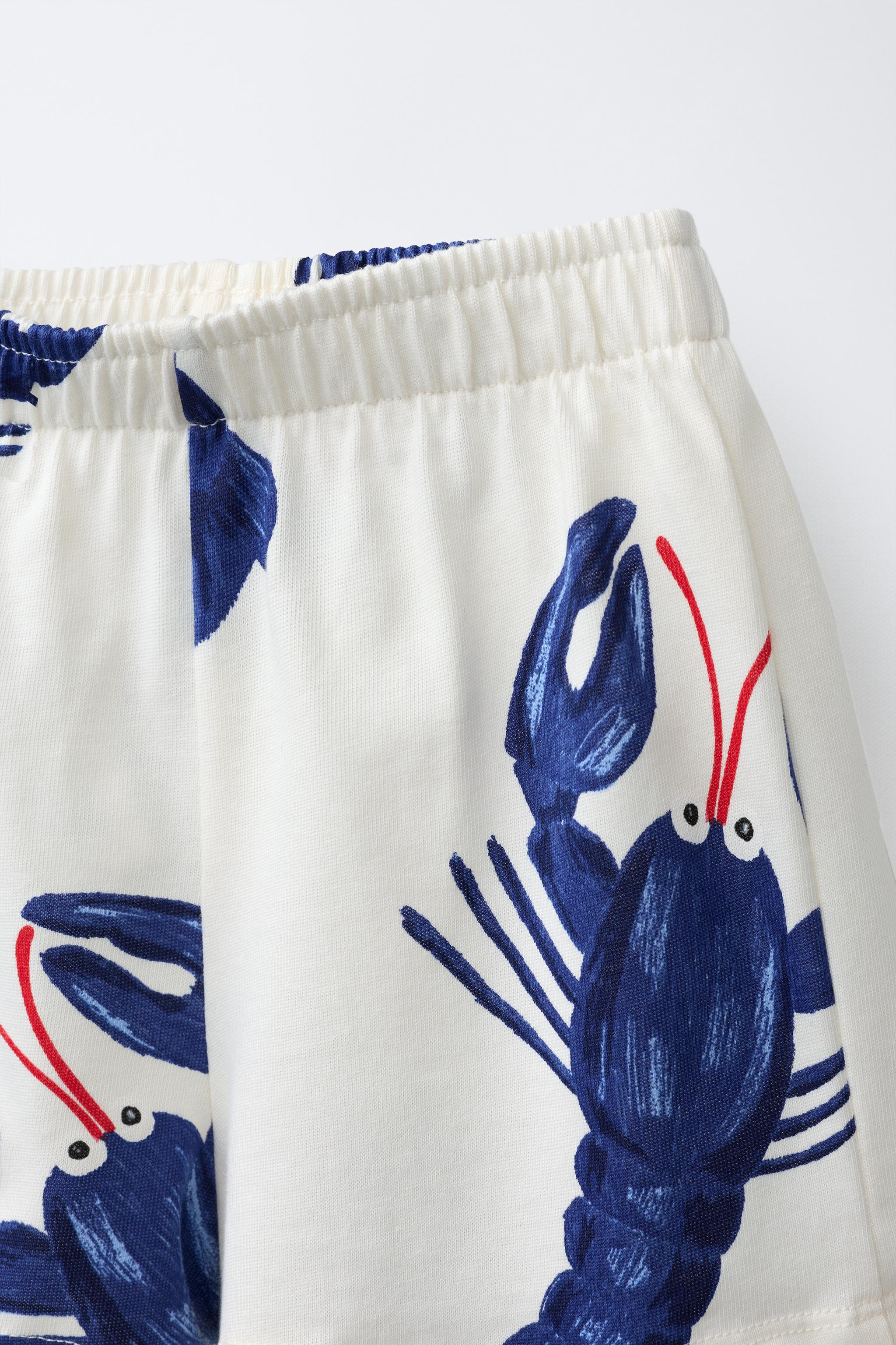 LOBSTER PRINT T-SHIRT AND BERMUDA SHORTS SET | Zara US
