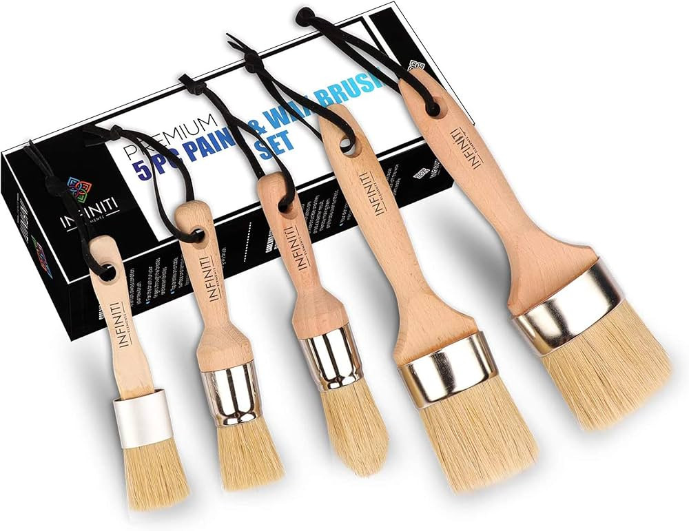Professional Chalk and Wax Paint Brush 5PC Master Set!!!! Large DIY Painting and Waxing Tool | Sm... | Amazon (US)