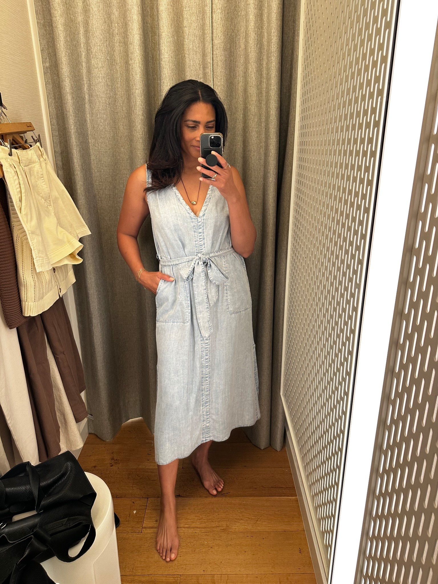 The softest “denim” dress!!! 30% off rn with code FAMLOVE. Effortlessly chic and fits true to size. 
