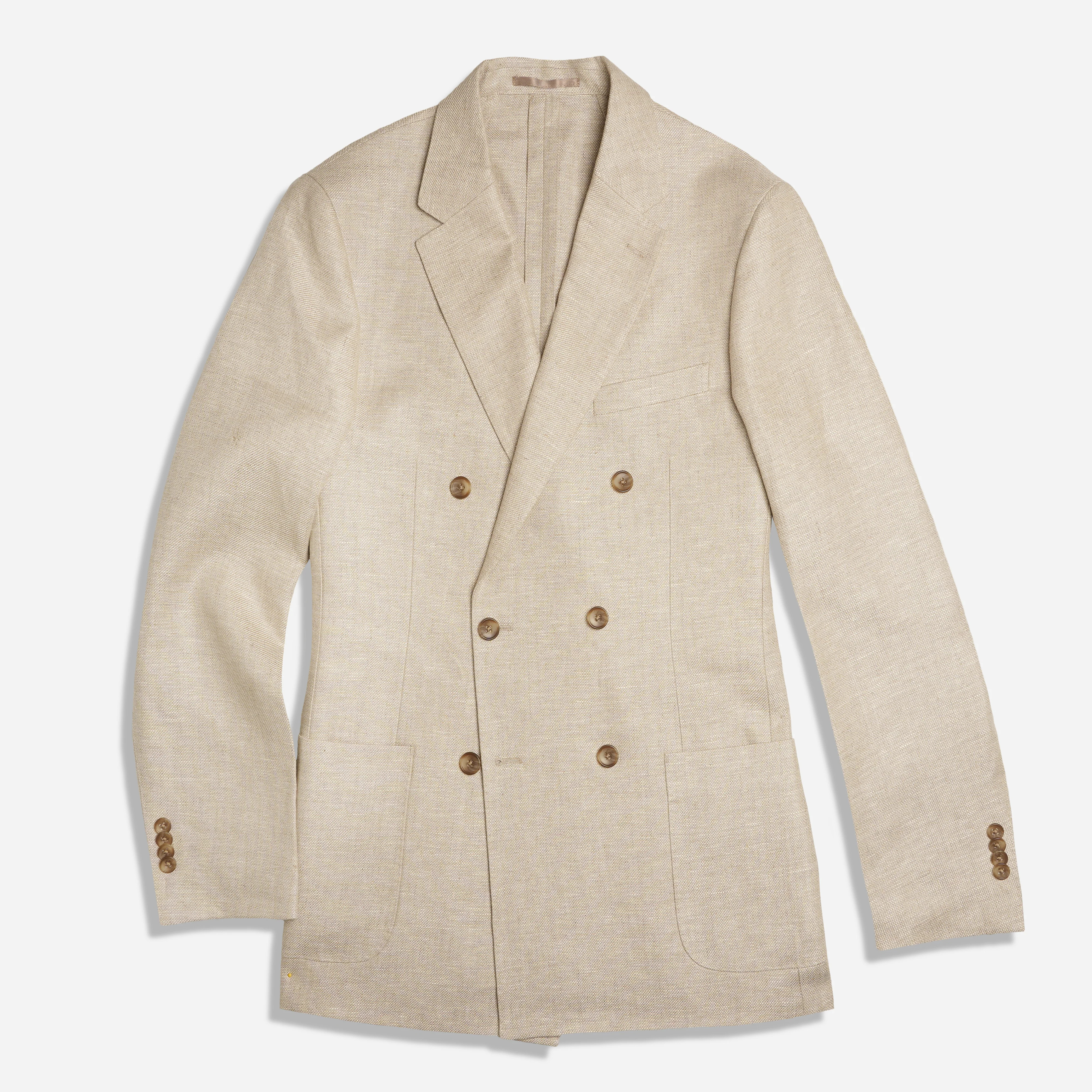 The Dearborn Linen Oatmeal Double Breasted Jacket | Linen Jackets | Tie Bar | The Tie Bar