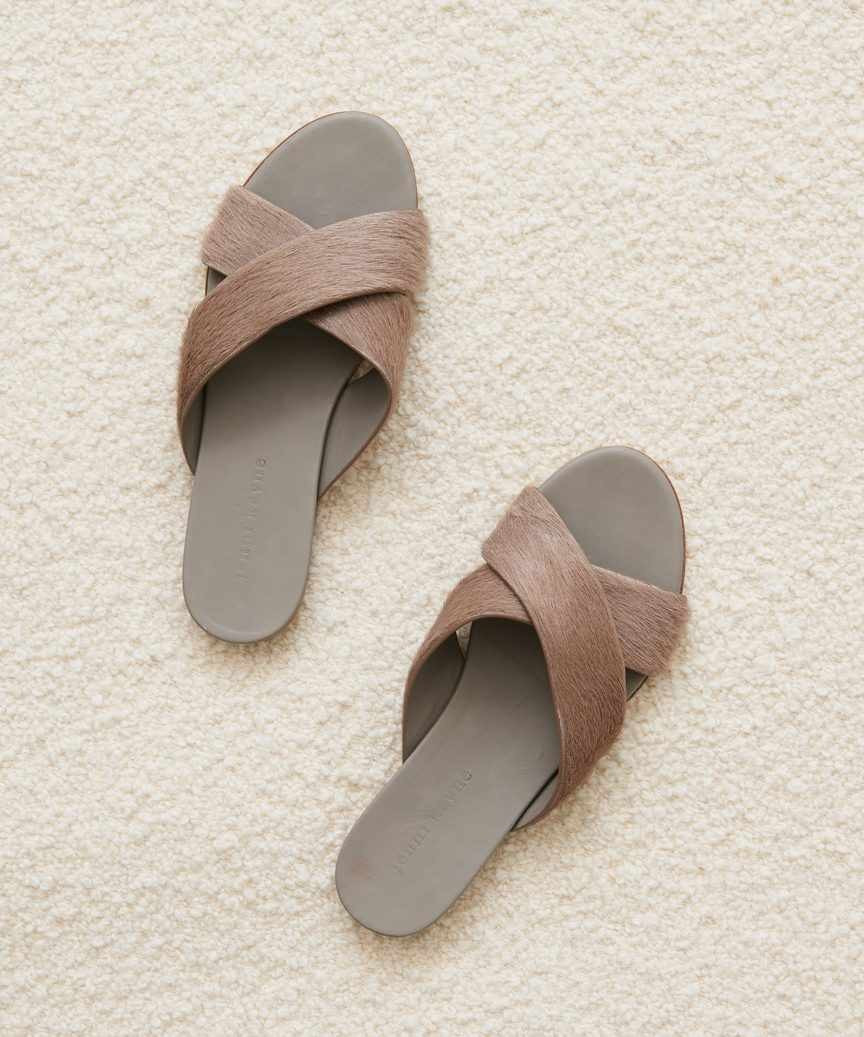 Pony Hair Crossover Sandal | Jenni Kayne