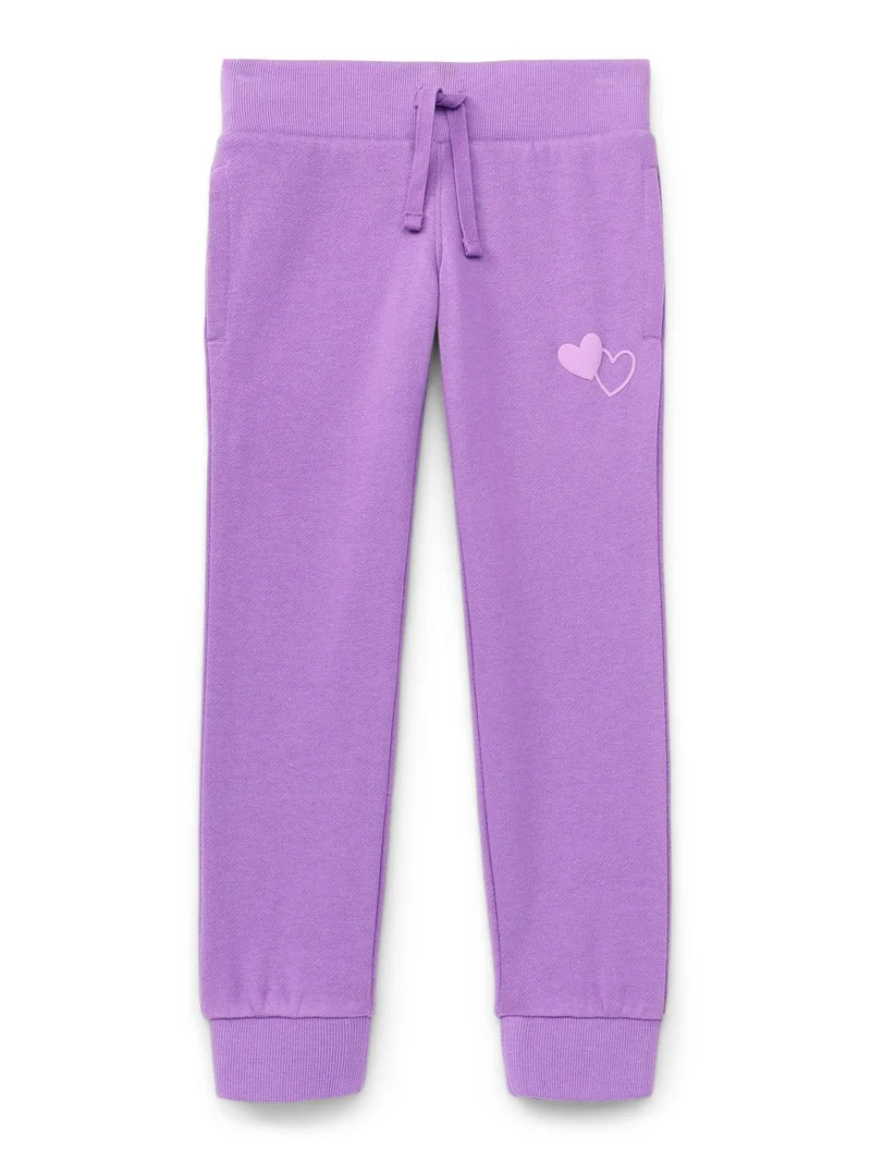 Wonder Nations Girls Fleece Joggers, Sizes 4-18 & Plus | Walmart (US)