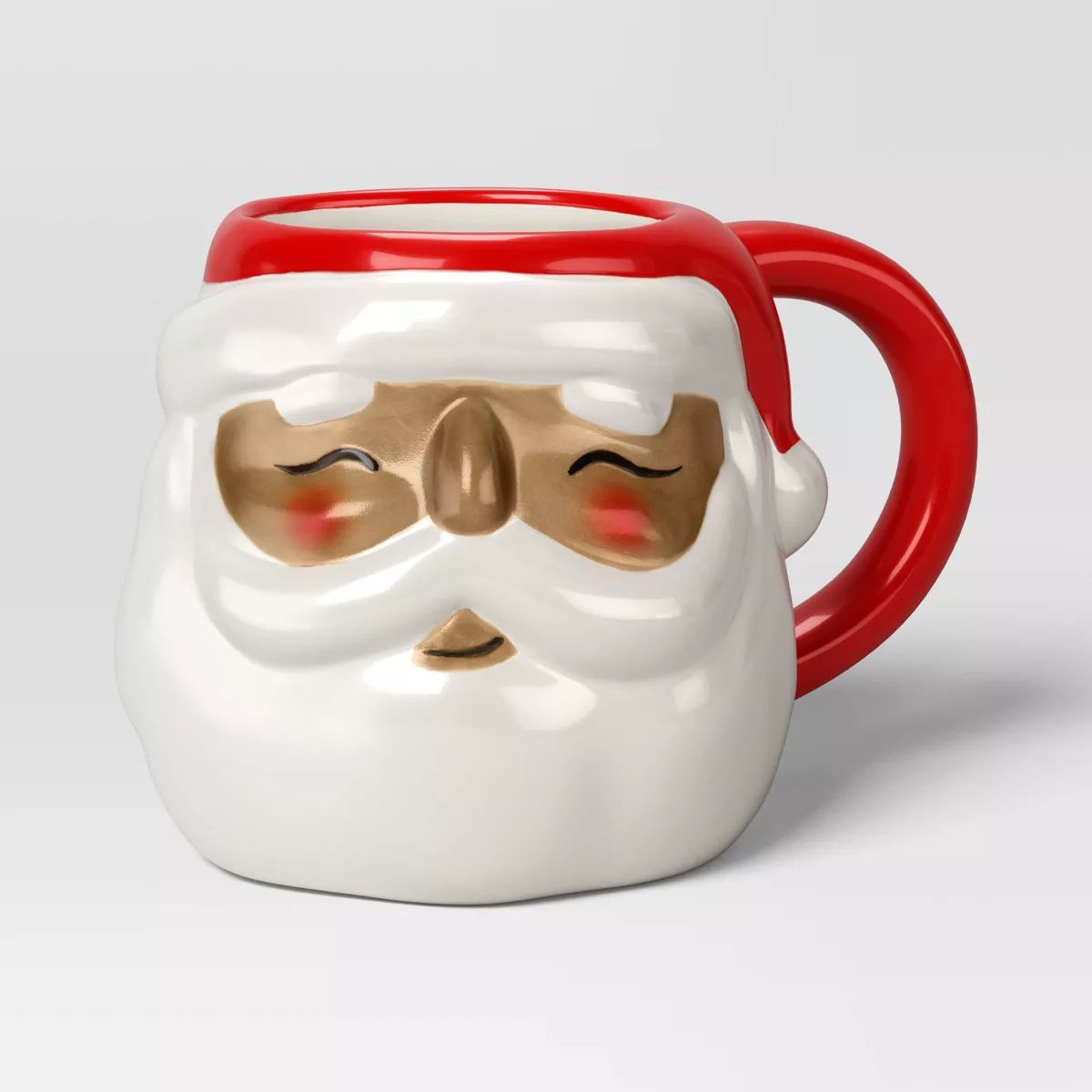 20oz Holiday Earthenware Santa Figural Mug - Wondershop™ | Target