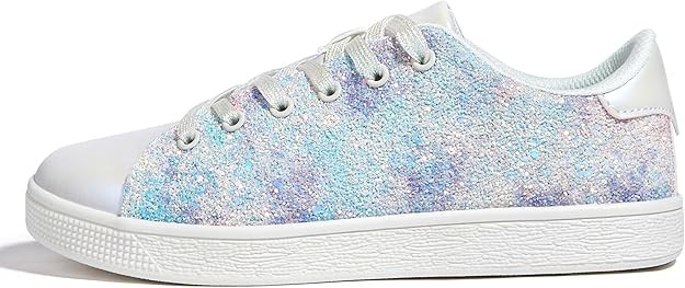 LUCKY STEP Glitter Sneakers Lace up | Fashion Sneakers | Sparkly Shoes for Women | Amazon (US)
