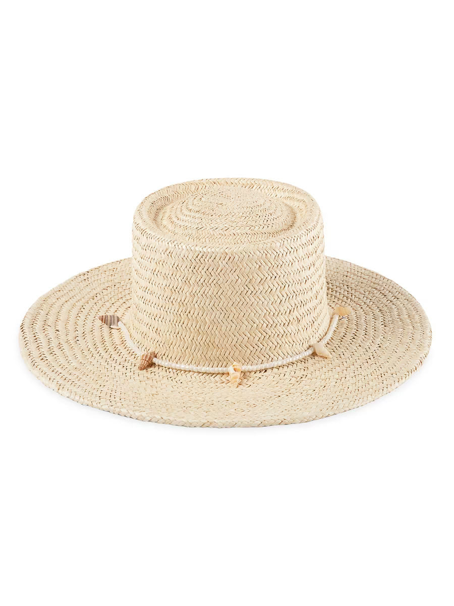 Seashells Straw Boater Hat | Saks Fifth Avenue