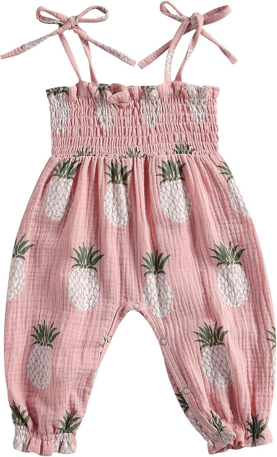 Summer One Piece Outfit Infant Baby Girl Romper Jumpsuit Sleeveless Halter Floral Bodysuit Clothes P | Amazon (US)