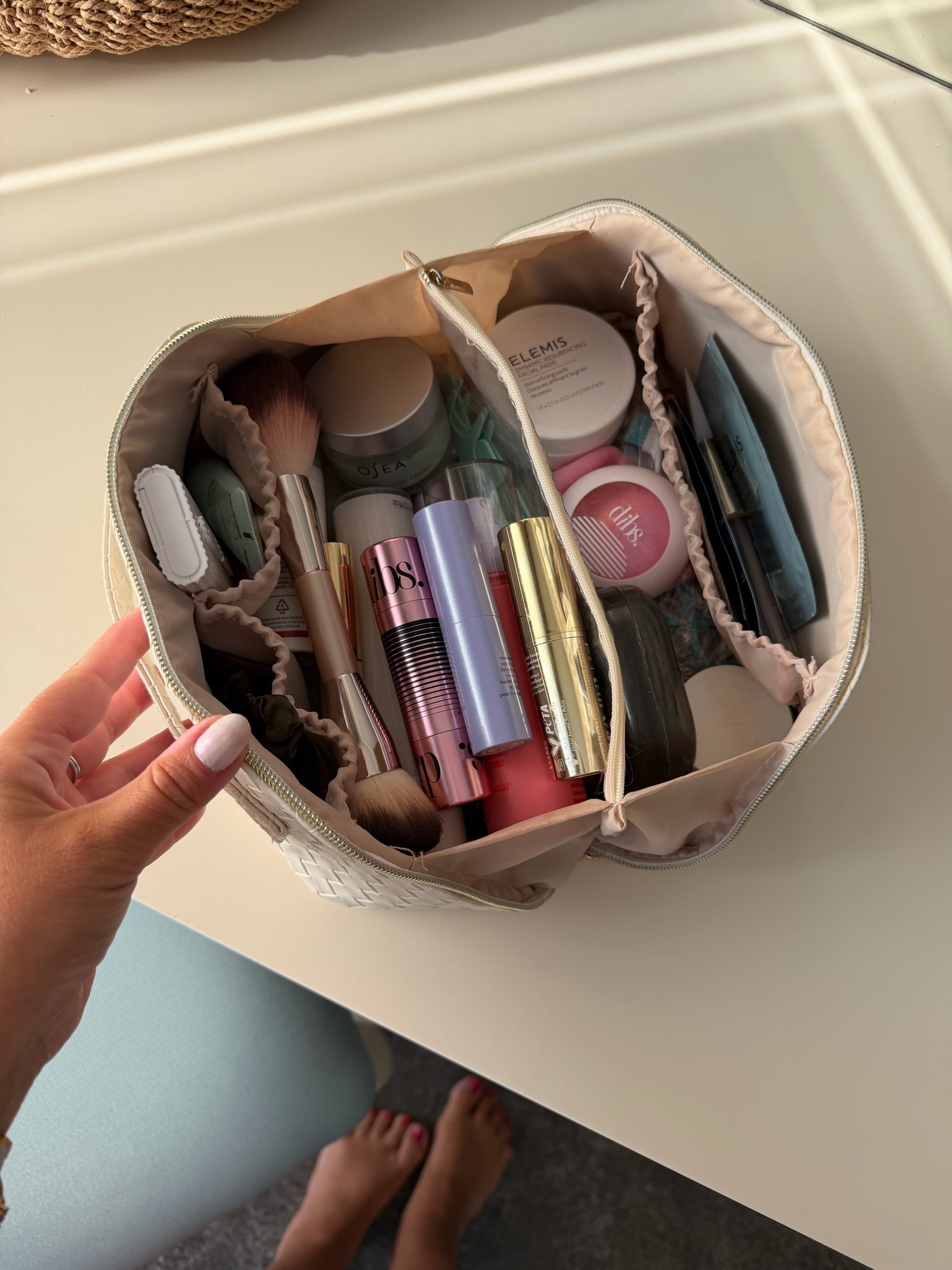 This travel makeup organizer keeps everything upright, visible and easy to grab. One of those Amazon travel finds that makes getting ready so much easier!

#LTKselfcare #LTKBeauty #LTKTravel