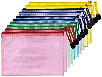 AUSTARK 10Pcs Zipper File Bags, Zipper Pouch, PVC Document Bag Zipper Folders Document Pouch Rece... | Amazon (US)