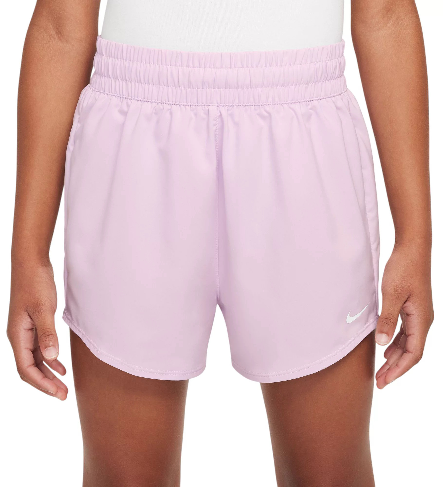 Nike Girls' Dri-FIT One High-Waisted Woven Training Shorts, Small, Doll | DICK'S Sporting Goods