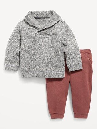 2-Piece Shawl-Collar Sweater and Jogger Sweatpants Set for Baby | Old Navy (US)