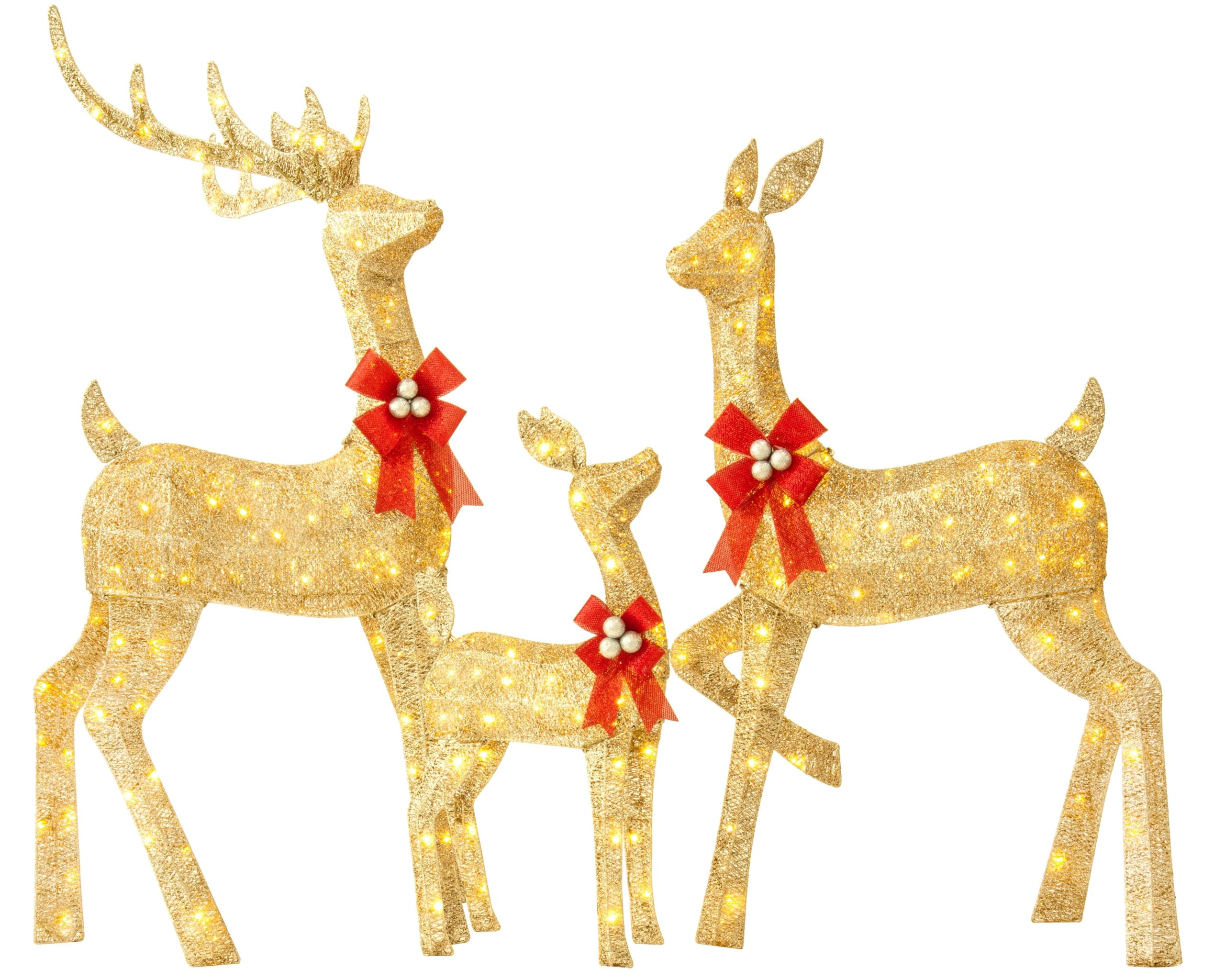 Jingle Joy Gold – 3-Piece Lighted Deer Family (5ft Set) | Amazon (US)