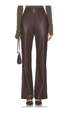 Lovers and Friends Jordan Faux Leather Pant in Dark Brown from Revolve.com | Revolve Clothing (Global)