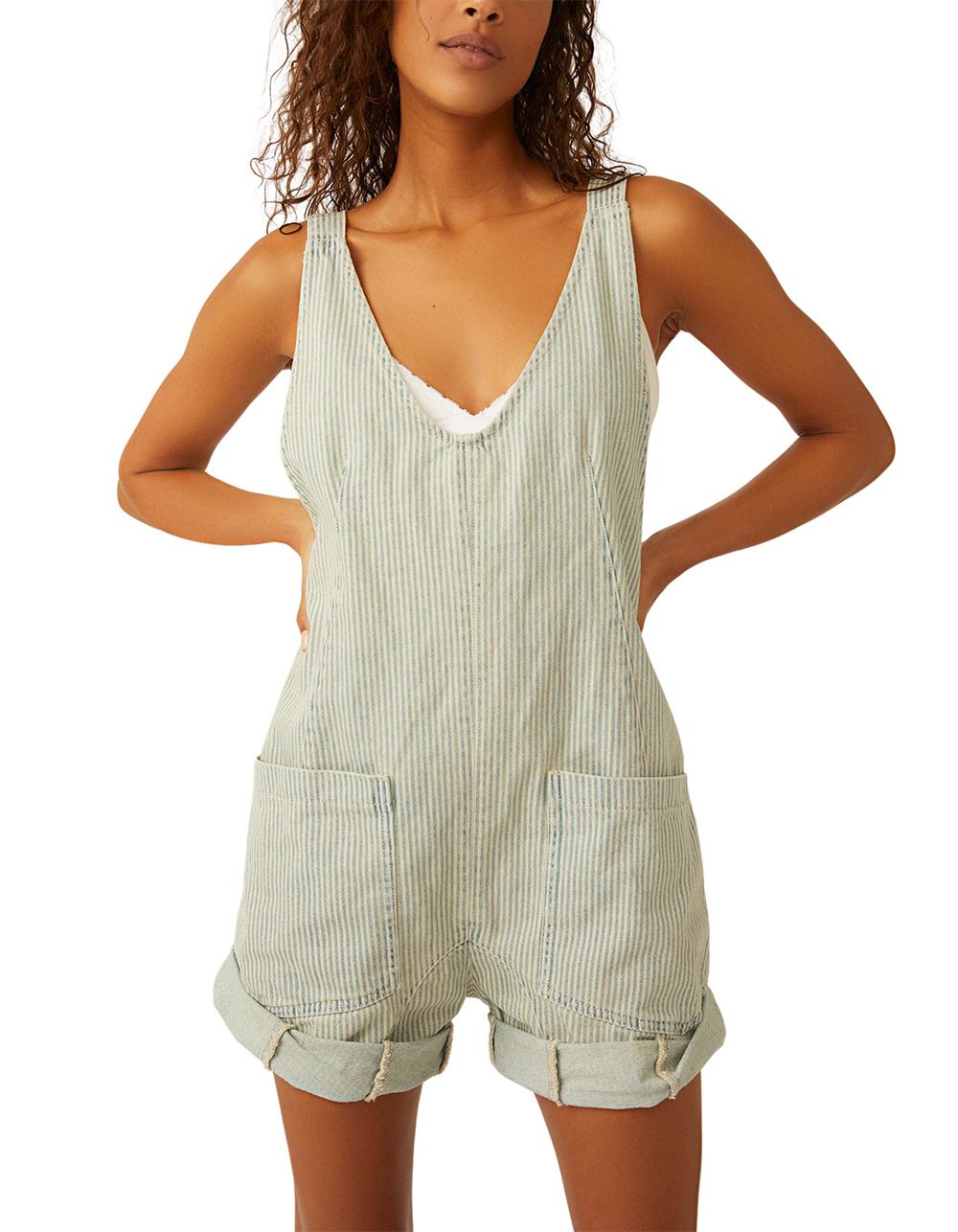 FREE PEOPLE High Roller Railroad Womens Shortalls | Tillys