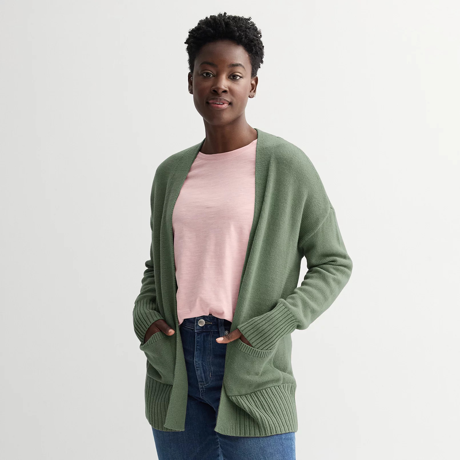 Women's Sonoma Goods For Life® Open Front Longline Cardigan | Kohl's