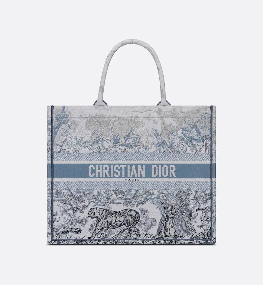 Dior Book Tote Blue Gradient Toile de Jouy Embroidery | DIOR | Dior Beauty (US)