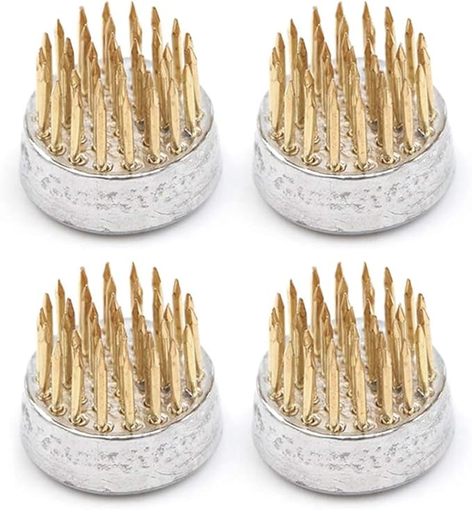 4pcs Flower Frog Round Holder Pin Frog for Flower Arrangement (0.9" Inch) | Amazon (US)