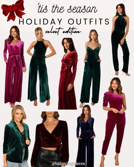 Holiday Velvet Party Outfit #holidayoutfit #holidaydress #holidaypartyoutfit #holidaypartydress #holidayparty #holidaytops #holidayfashion #holidayvelvet #velvettop #velvetdress #velvetjumpsuit

#LTKparties #LTKHoliday #LTKHolidaySale