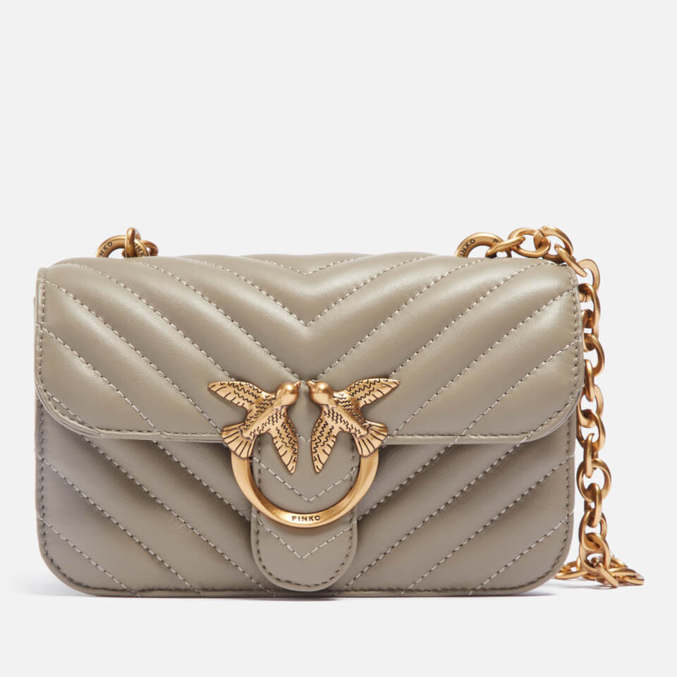 Pinko Women's Love Bell Mini Chevron Bag - Beige | Mybag.com (Global) 