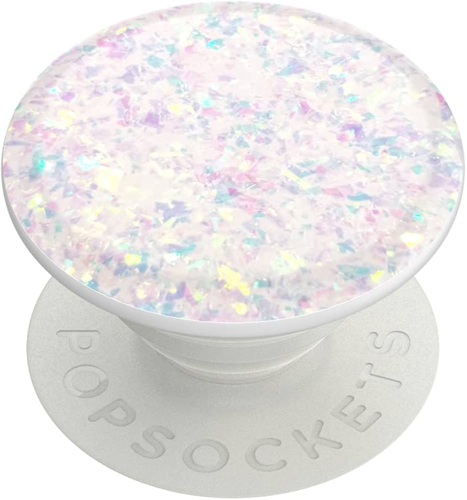 PopSockets Phone Grip with Expanding Kickstand, Glitter PopGrip - Confetti White | Amazon (US)
