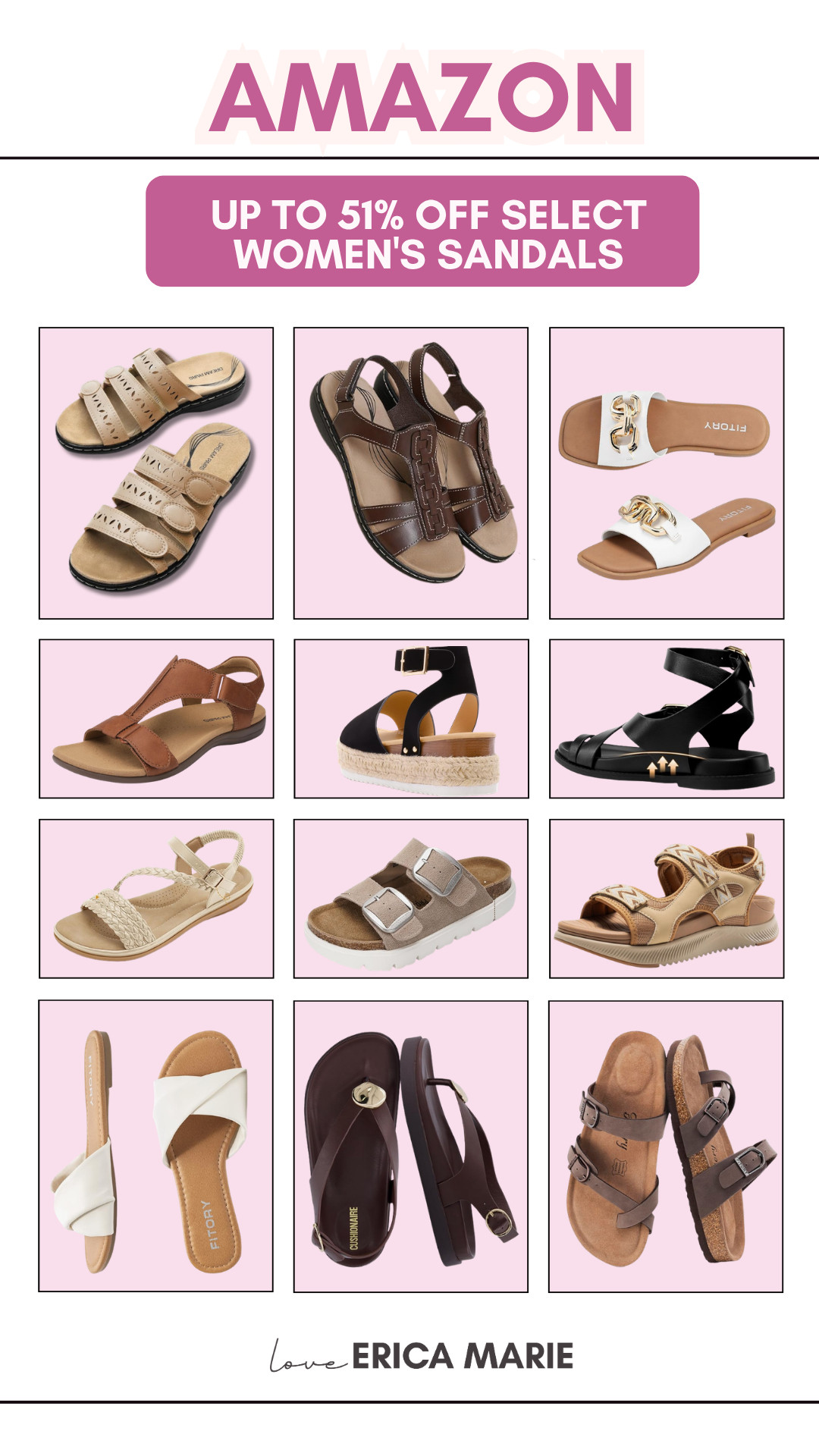 Shop select women’s sandals on sale for up to 51% off. These comfortable and versatile styles are perfect for summer outfits, vacations, beach trips, and everyday wear. Easy to pair with dresses, shorts, and jeans, these sandals are a great addition to your warm-weather wardrobe. 

 #LTKootd #LTKselfcare #LTKSaleAlert