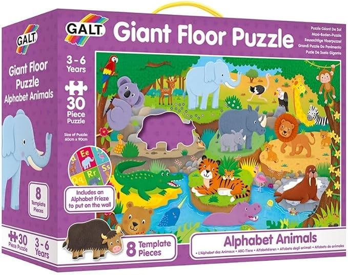 Galt Toys, Giant Floor Puzzle - Alphabet Animals, Floor Puzzles for Kids, Ages 3 Years Plus | Amazon (UK)