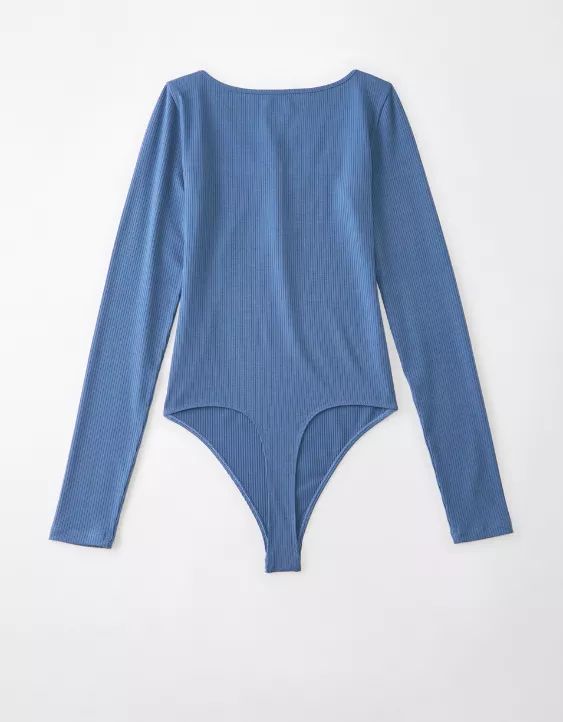 AE Long-Sleeve Henley Bodysuit | American Eagle Outfitters (US & CA)