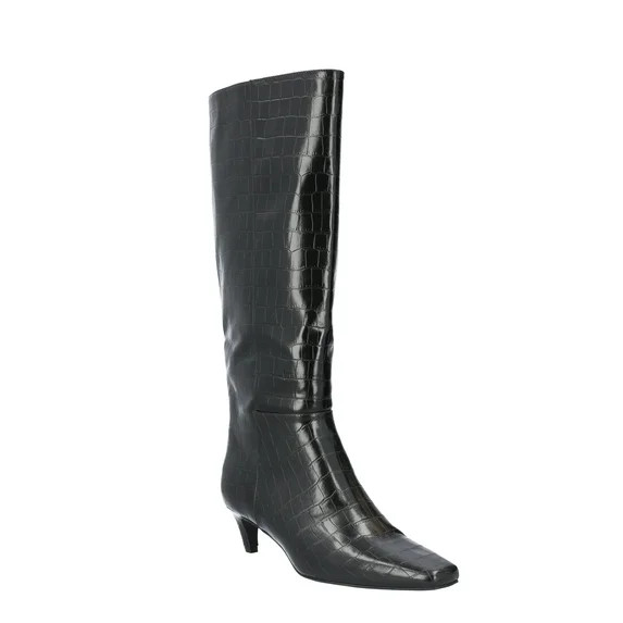 Scoop Women's Knee High Kitten Heel Boots (Wide Width Available) - Walmart.com | Walmart (US)