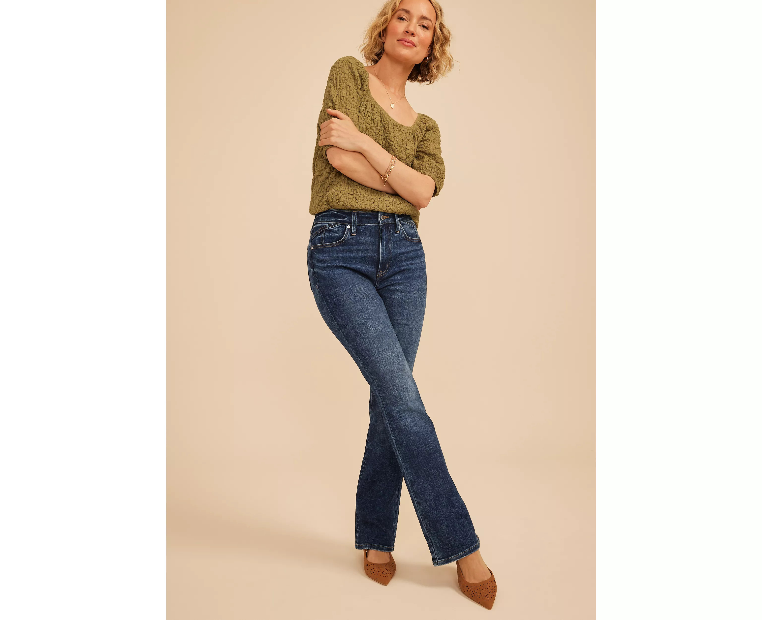 edgely\u2122 Super High Rise Marble Wash Slim Boot Jean | maurices | Maurices
