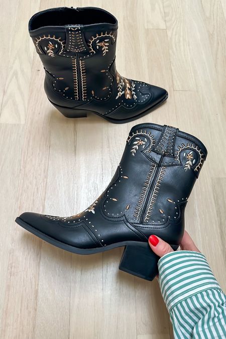 Western boots | embroidered boots | cowboy boots | cowgirl boots | concert boots | country boots | Taylor swift concert | eras tour boots | spring boots

#LTKsalealert #LTKFestival #LTKshoecrush