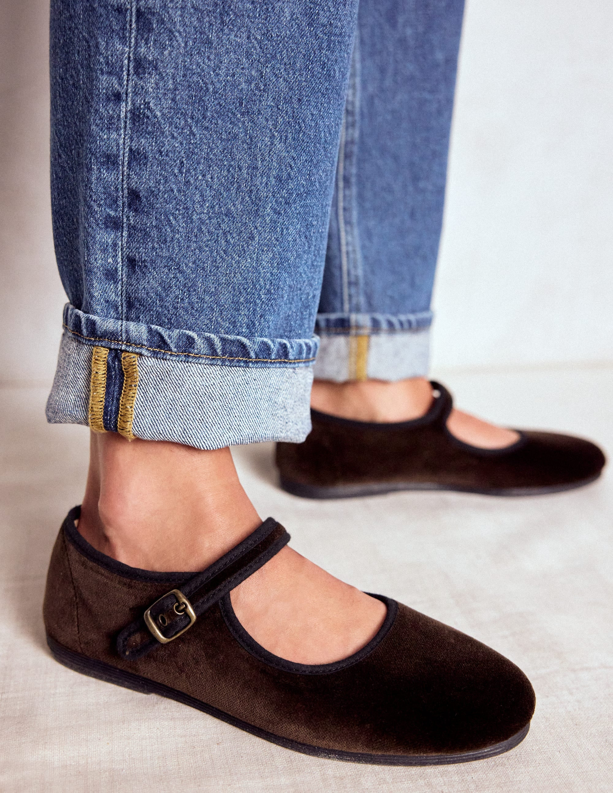 Flexi Mary Jane-Chocolate Velvet | Boden (US)