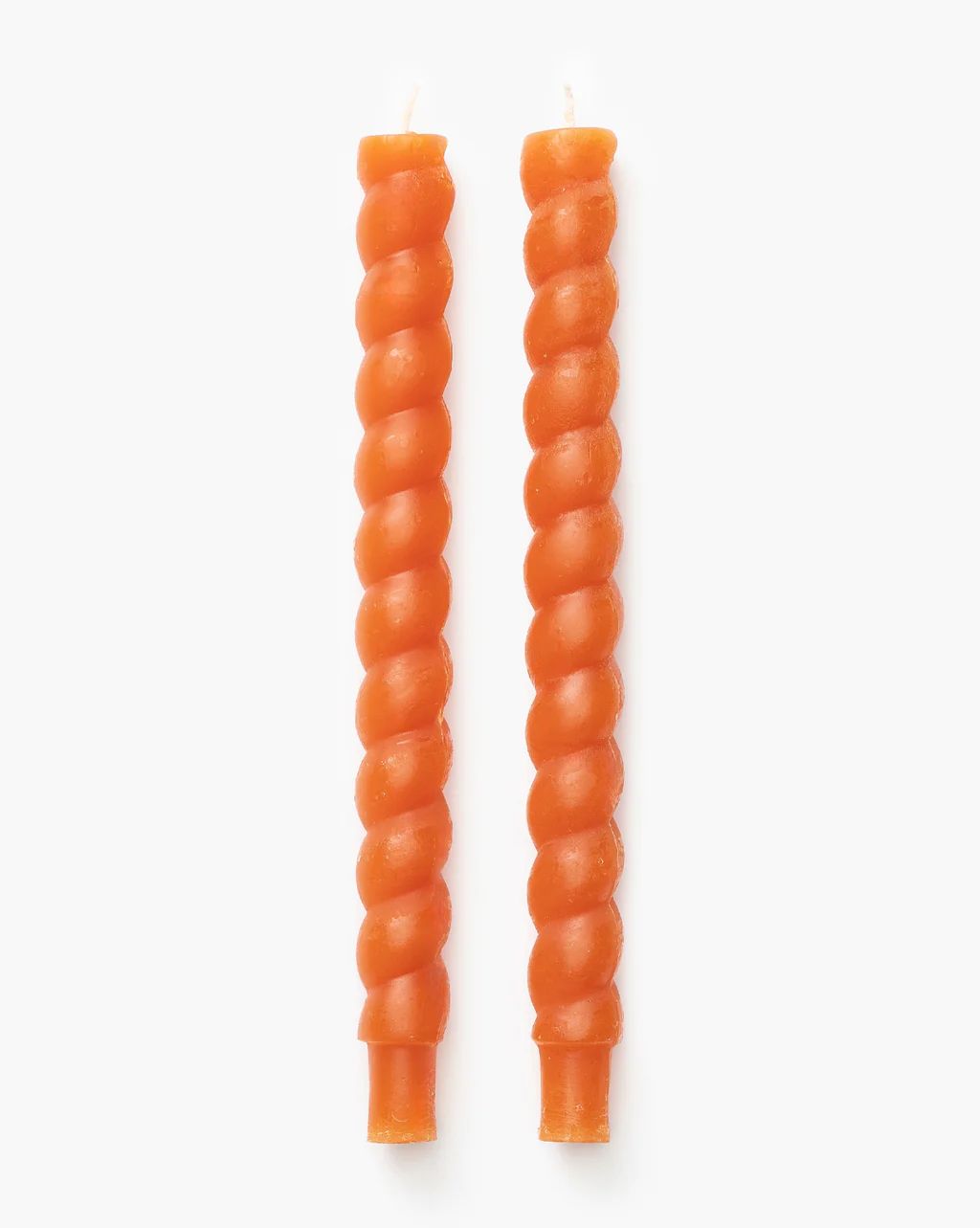 Orange Twisted Taper Candles (Set of 2) | McGee & Co.