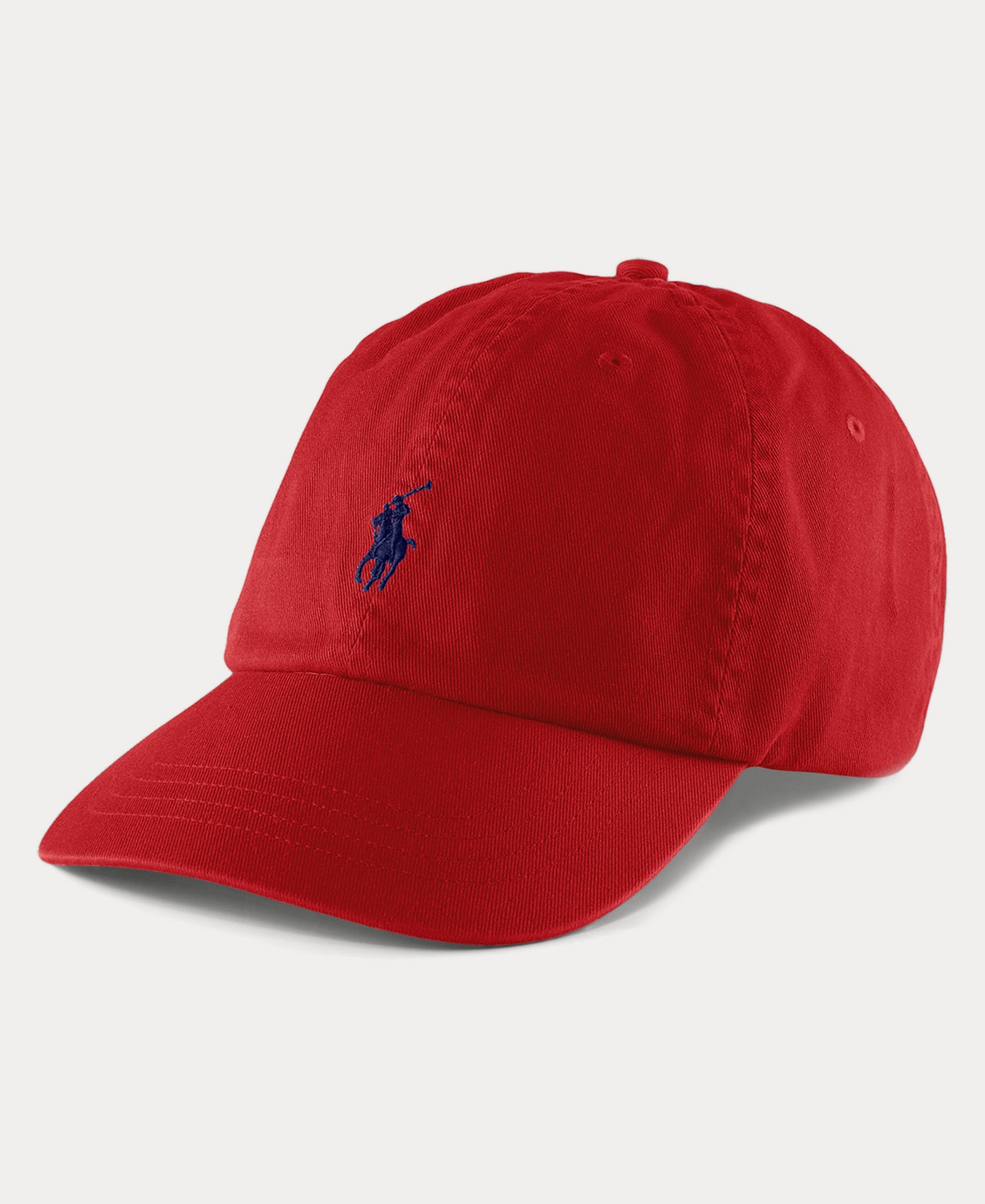 Polo Ralph Lauren Women's The Iconic Cotton Chino Ball Cap - Red/Blue | Macy's