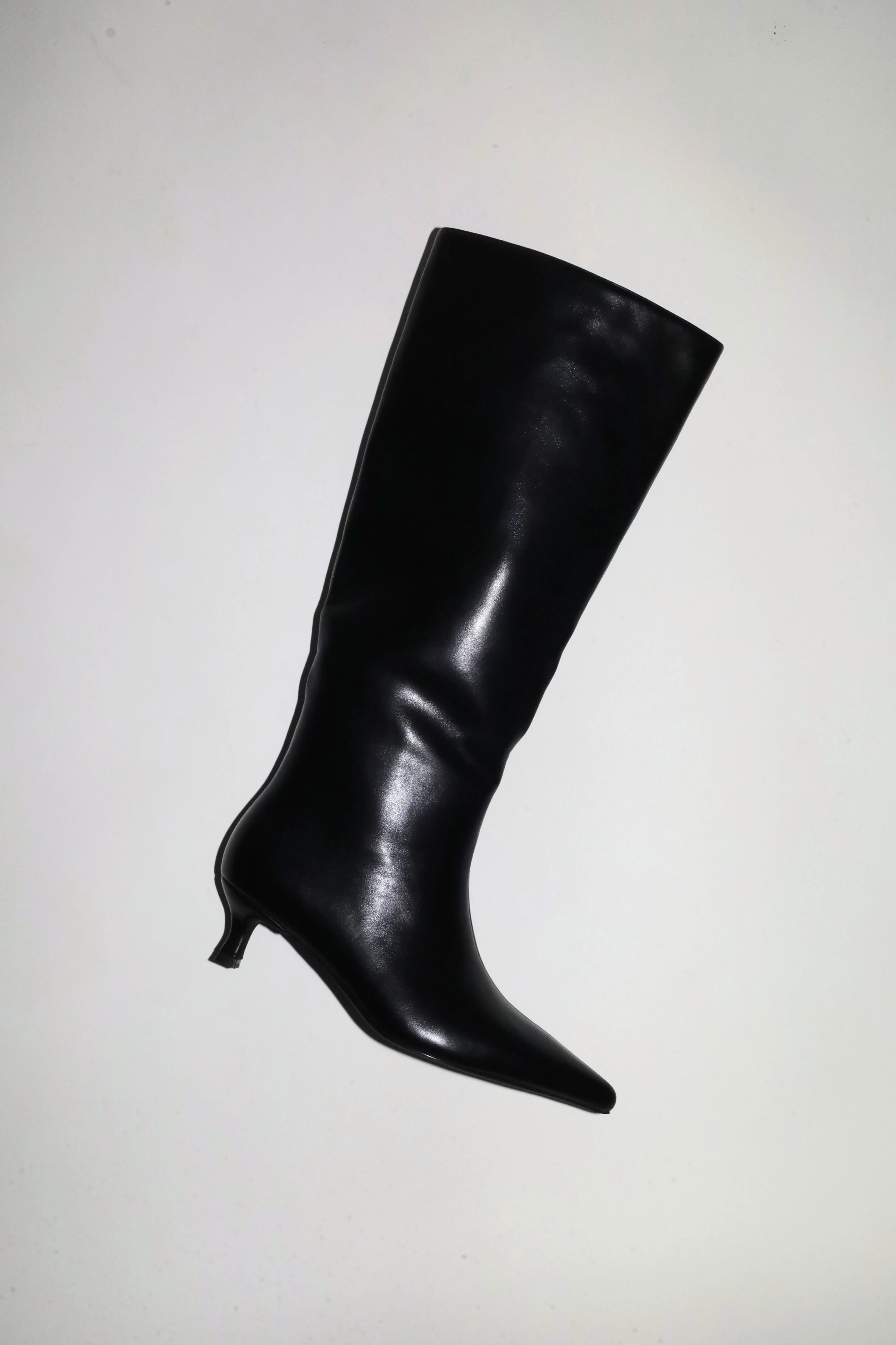 Tamara Black Vegan Leather Boots 50 mm | CULT OF COQUETTE