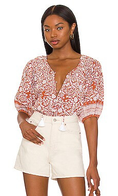 Cleobella Adele Blouse in Anila Block Print from Revolve.com | Revolve Clothing (Global)