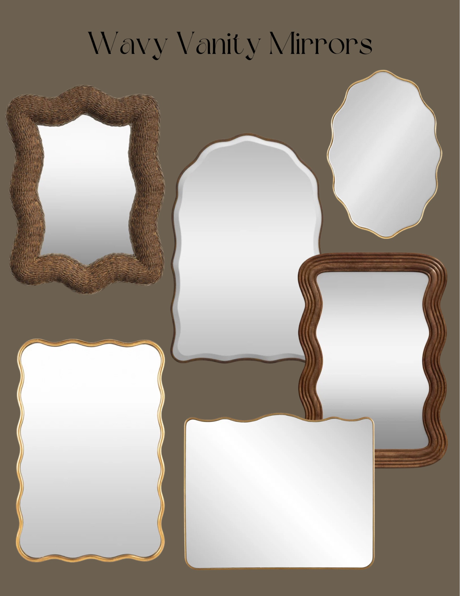 Love the wavy vanity mirror trend this year 🤎

#LTKHome #LTKFindsUnder100 #LTKFamily