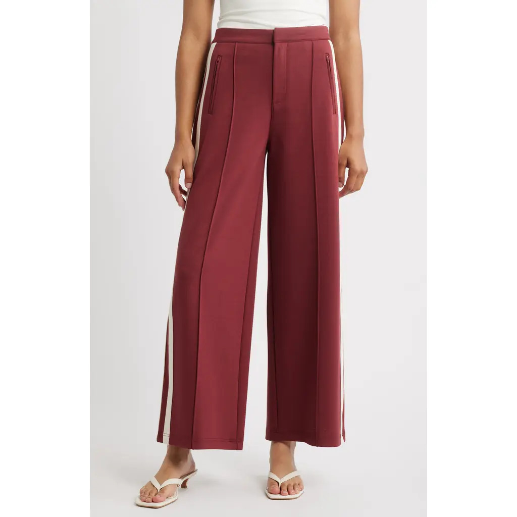CITY BLUES Trouser Track Pants in Wine at Nordstrom, Size 10 | Nordstrom