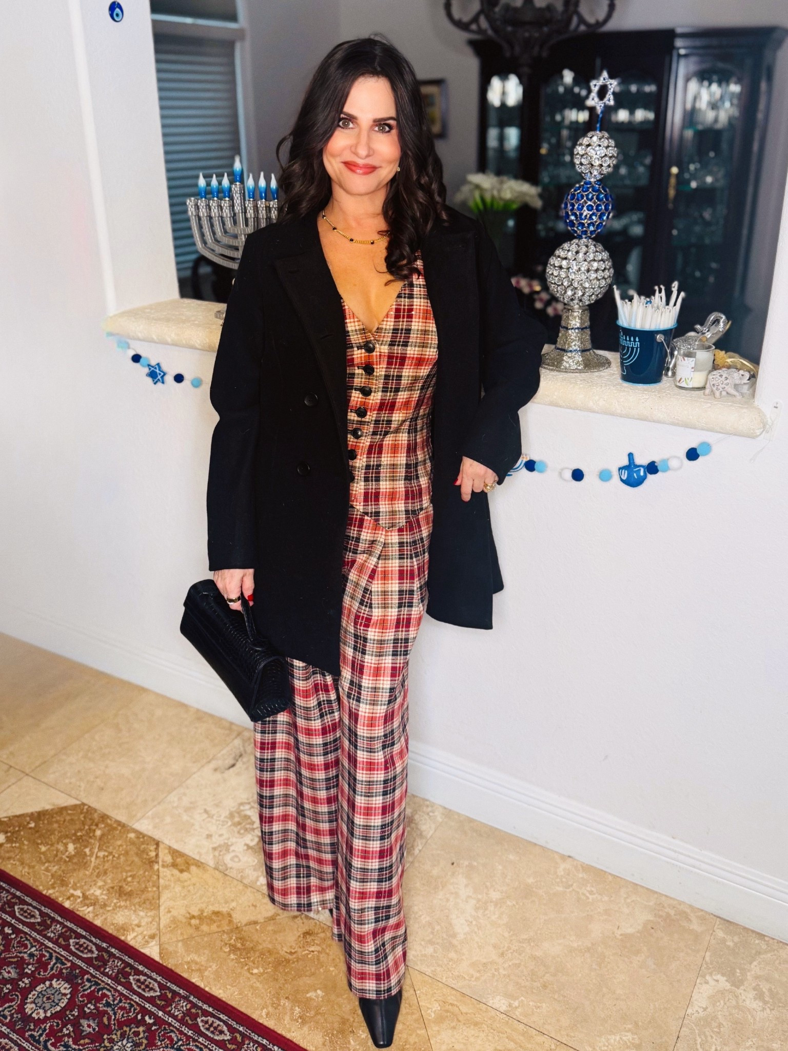 December look for different occasions . Pants xsp , vest sm , coat sm - 4 
#holidaystyle #matchingset 

#LTKOver40 #LTKSeasonal #LTKHoliday