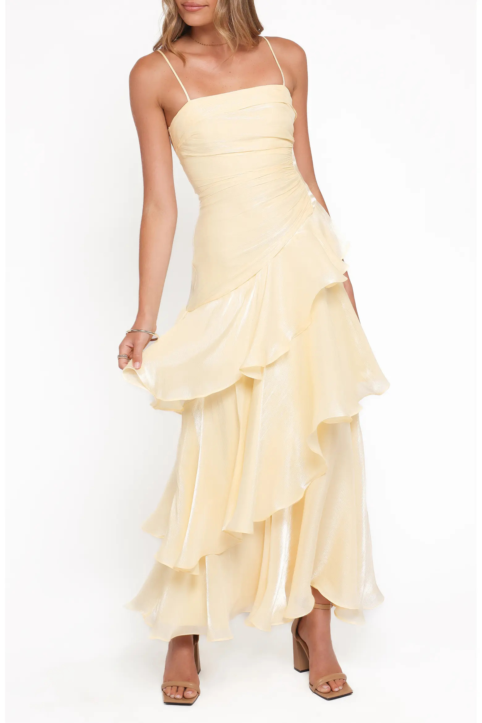 Petal & Pup Rosalie Metallic Ruffle Maxi Dress (Women) | Nordstrom | Nordstrom