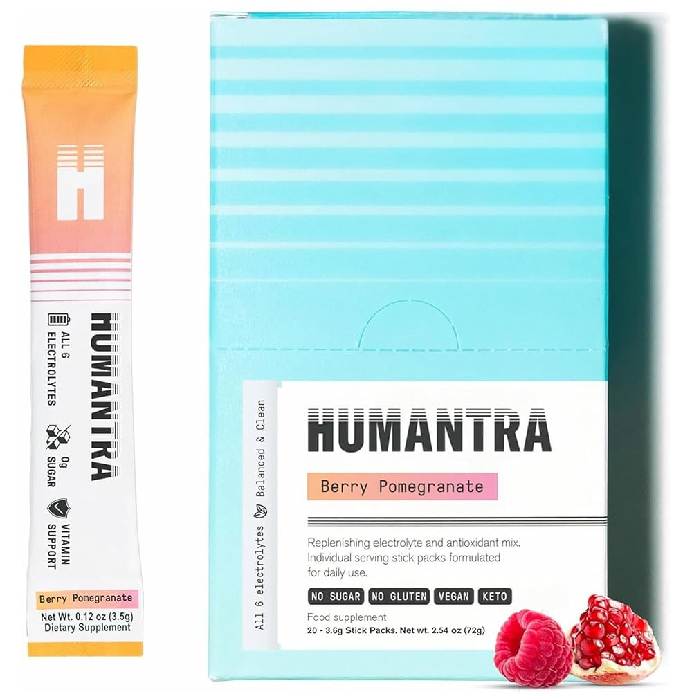 Humantra Hydration Packets | Zero Sugar Electrolyte Hydration Multiplier w/Essential Minerals & 6... | Amazon (UK)