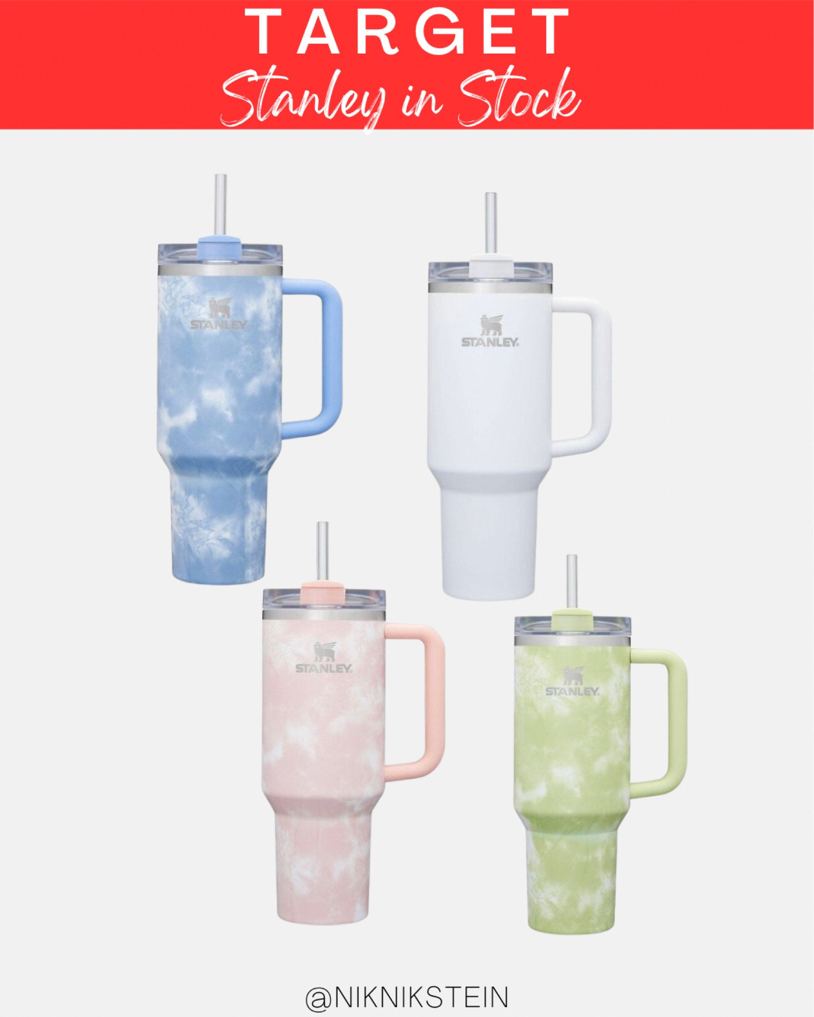 Target Stanley in stock. Target 40oz Stanley. Tie-dye Stanley. Tie dye stanley. White stanley 

#LTKunder50 #LTKhome #LTKunder100